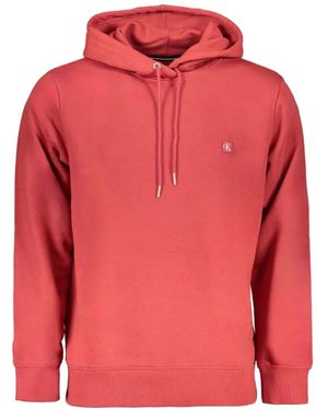 Calvin Klein Logo-Patch Hoodie - Red
