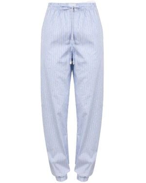 The Attico Striped Drawstring Pants - Blue