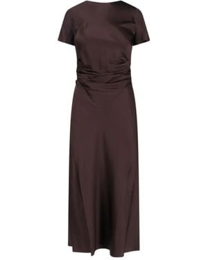 STAUD Phare Midi -jurk Met Ruches - Paars