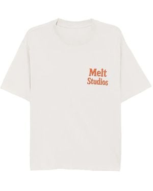 Melt Logo-Print Cotton T-Shirt - White