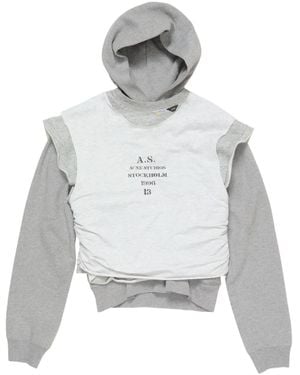 Acne Studios Layered Hoodie - Grey