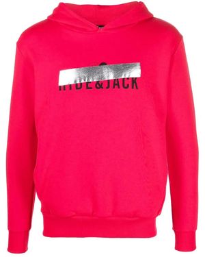 HIDE & JACK Hoodie Mit Tape-Logo - Pink