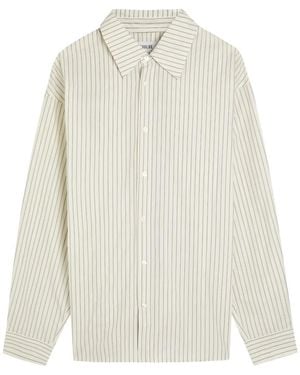 Agolde Striped Button Shirt - White