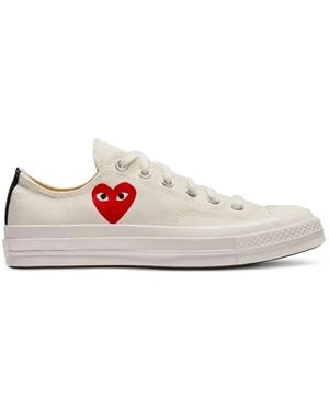 Comme des Garçons X Converse Chuck 70 Heart-Print Sneakers - White