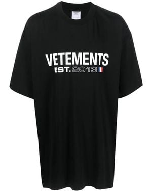 Vetements ロゴ Tシャツ - ブラック
