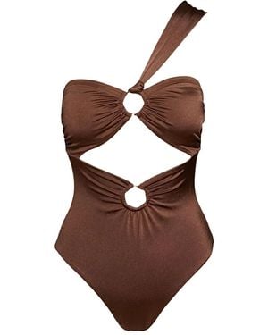 SOFIA ERHAN Gaia Cut-Out Swimsuit - Brown