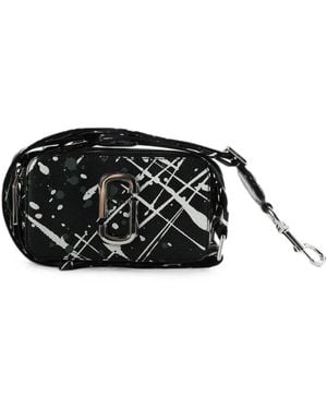 Marc Jacobs The Snapshot Paint-Splatter Cross Body Bag - Black