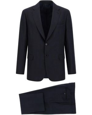 Brioni Notched-Lapels Wool Single-Breasted Suit - Blue