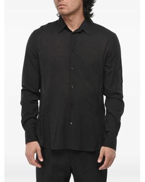 Off-White c/o Virgil Abloh French-Collar Jersey Shirt - Black