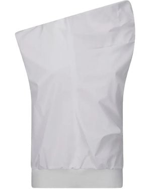 Sacai Poplin Pullover Top - Grey