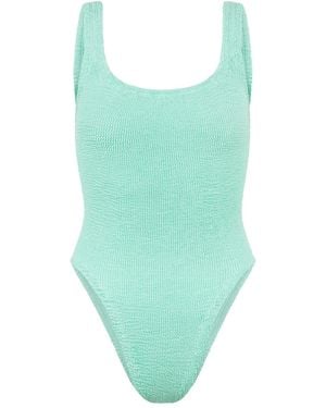 Hunza G Square-Neck Swimsuit - Green