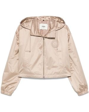 Fendi Hooded Windbreaker - Natural
