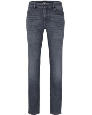 BOSS Mid-Rise Slim-Cut Jeans - Blue