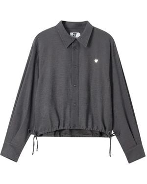 Izzue Camicia Con Coulisse - Grigio