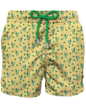 MC2 Saint Barth Lighting Striped Swim Shorts - Yellow