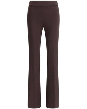 Avenue Montaigne Flared Trousers - Brown
