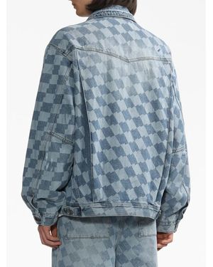 Adererror チェック シャツジャケット ブルー | Lyst