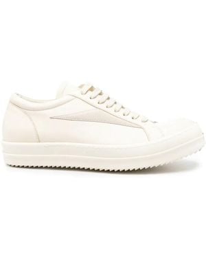 Rick Owens Leather Lace-Up Fastening Trainers - White