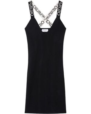 Off-White c/o Virgil Abloh Short Dress With Jacquard Effect - Black
