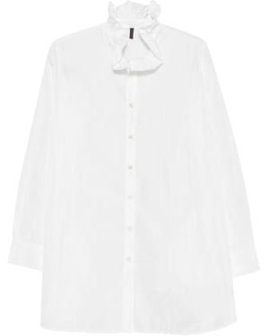 Katharina Hovman Chemise À Col Volanté - White