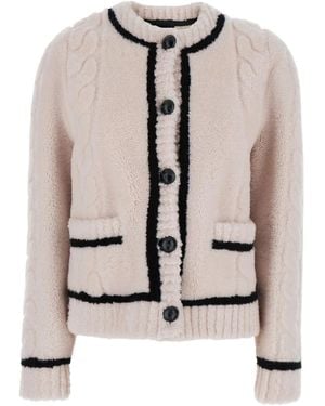 Blancha Cardigan Girocollo - Neutro
