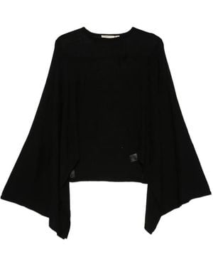 Paloma Wool Draped-Sleeve T-Shirt - Black