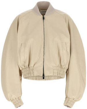 ANDAMANE Grained Sierra Bomber Jacket - Natural