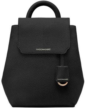 Maison De Sabre Mini Soft Leather Backpack - Black