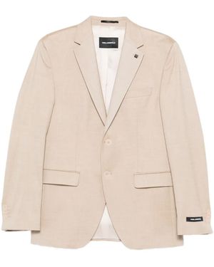 KARL LAGERFELD Notched-Lapel Blazer - Natural