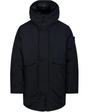 Stone Island Plumífero con capucha - Azul