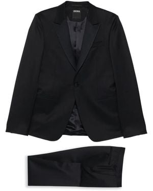 ZEGNA Mohair-Wool Blend Suit - Black