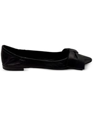 Pomme D ́Or Bow-Detail Ballet Flats - Black