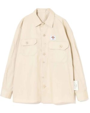 Undercover X Dickies Button-Up Overhemd Met Logopatch - Naturel