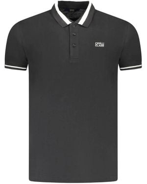 Roberto Cavalli Polo À Détail De Logo - Noir