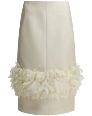 TOTEME Appliqué Midi Skirt - White