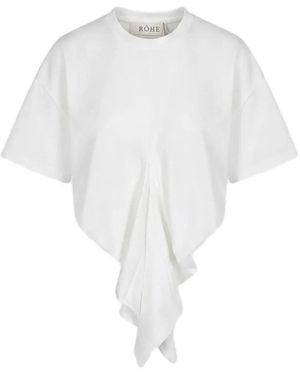 Rohe Draped Seam-Detail T-Shirt - White