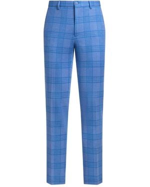 Etro Checked Tailored Pants - Blue