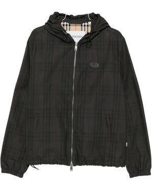 Burberry Chaqueta Con Capucha - Negro