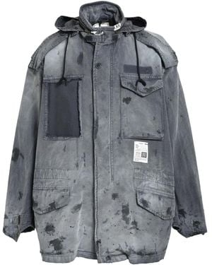 Maison Mihara Yasuhiro Distressed Hooded Jacket - Grey