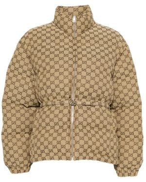 Gucci Gg Canvas Bomber Jacket - Natural