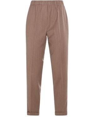 Antonelli Elastic-Waist Trousers - Natural