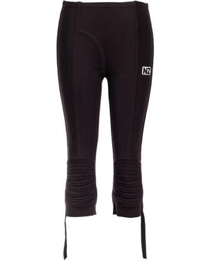 Natasha Zinko Jersey-Shorts mit Kordelzug - Schwarz