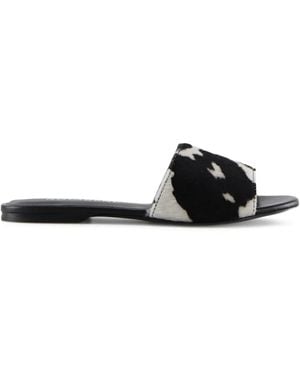 Notabene Fiona Cowhide Slide Sandals - Black
