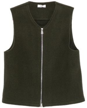 Rier Sleeveless Zip-Fastening Gilet - Green