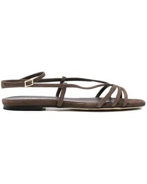 The Seller Suede Sandals - White