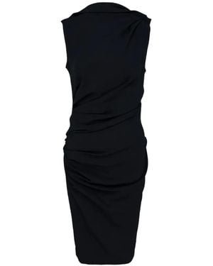 Club21 Collection Draped Sleeveless Dress - Black