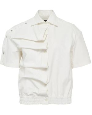 BONBOM Camisa Asimétrica - Blanco