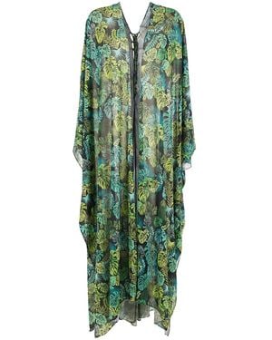 Amir Slama Tropical Print Kaftan - Green