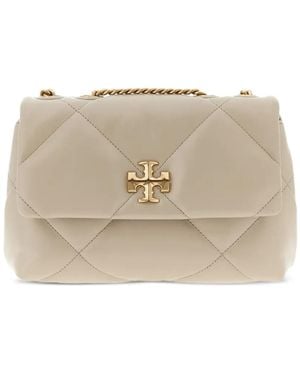 Tory Burch Bandolera Kira pequeña con acolchado de rombos - Neutro