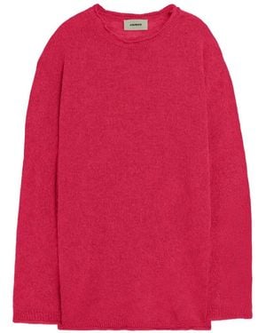 A PAPER KID Pullover Mit Rundhalsausschnitt - Rot